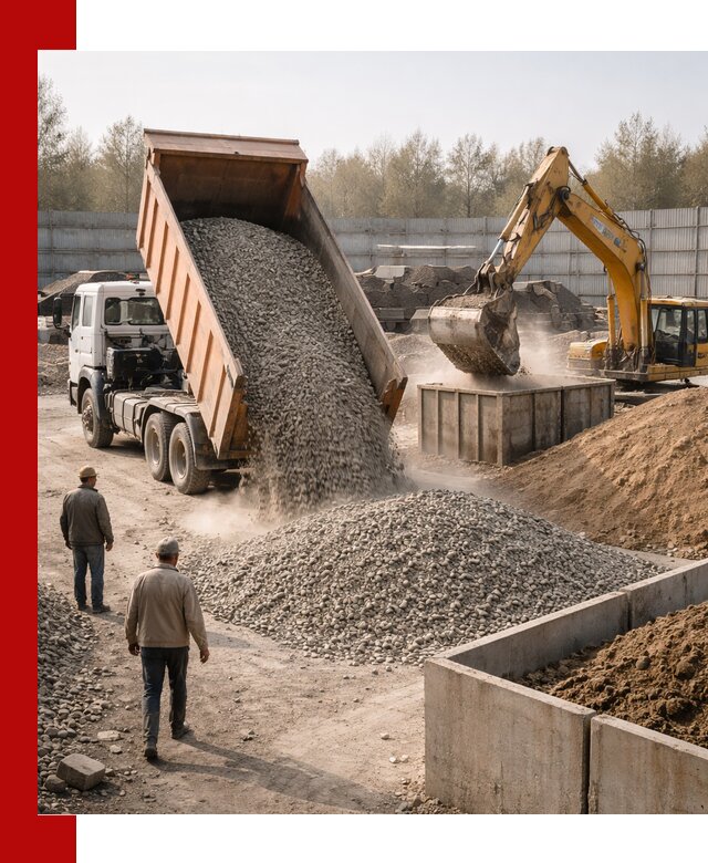 Доставка нерудных материалов с погрузкой и разгрузкой в Сегеже