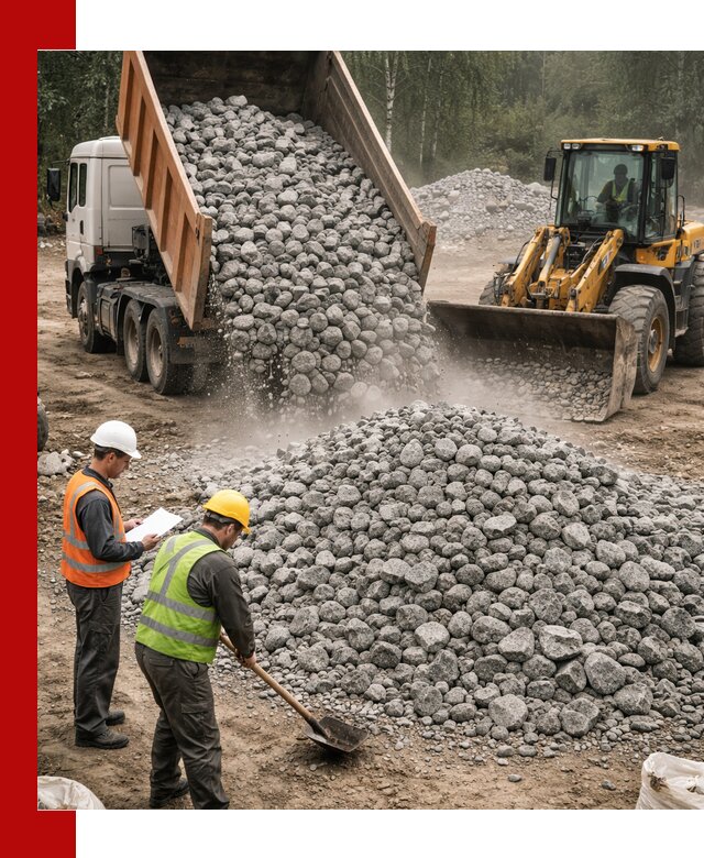 Гранитный щебень фракция 70-150 доставка в Сегеже