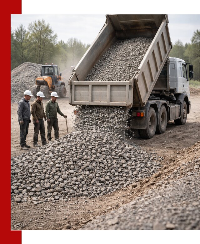 Доставка гравийного щебня фракции 70-120 в Сегеже