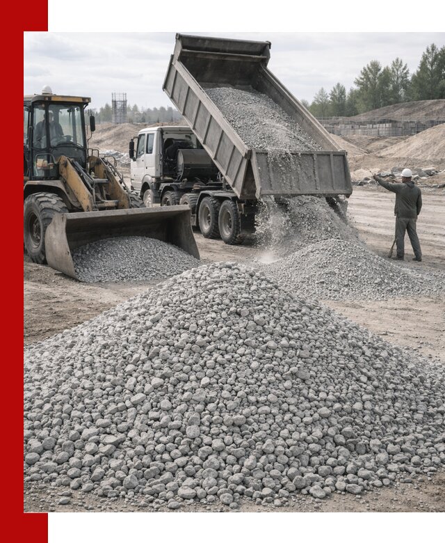 Доставка известнякового щебня фр. 5–20 в Сегеже