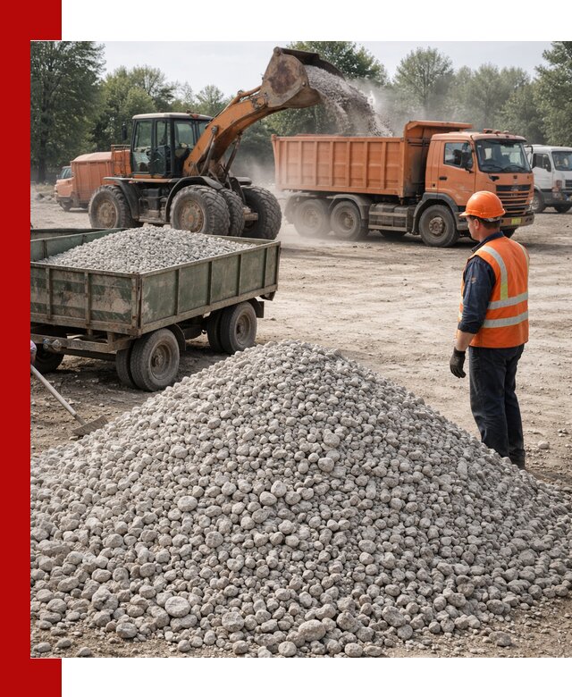 Доставка известнякового щебня фракция 20–40 в Сегеже