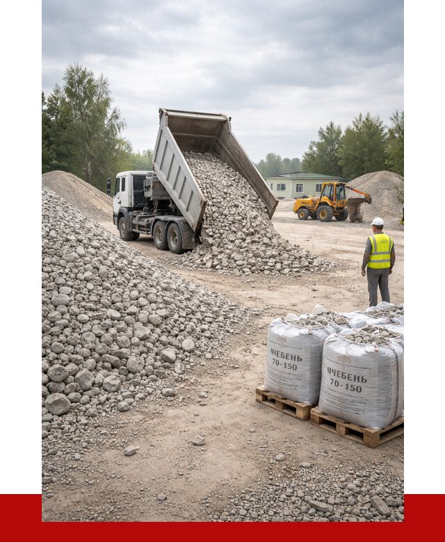 Известняковый щебень фракция 70-150 в Сегеже от 1301 р. | ПРОНЕРУДСгж