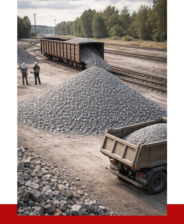 Железнодорожный щебень 20-60 в Сегеже от 1769 р. | ПРОНЕРУДСгж