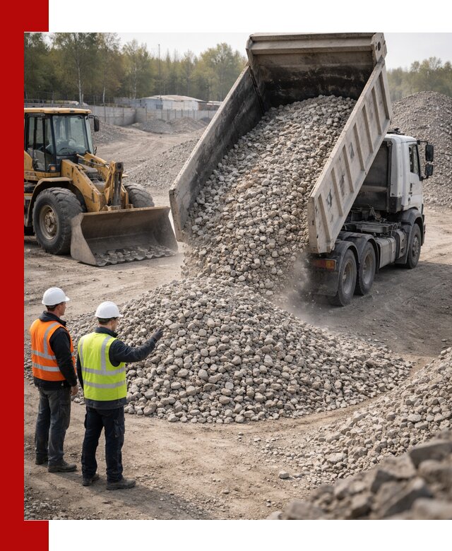 Вторичный щебень фракция 40–70 доставка в Сегеже
