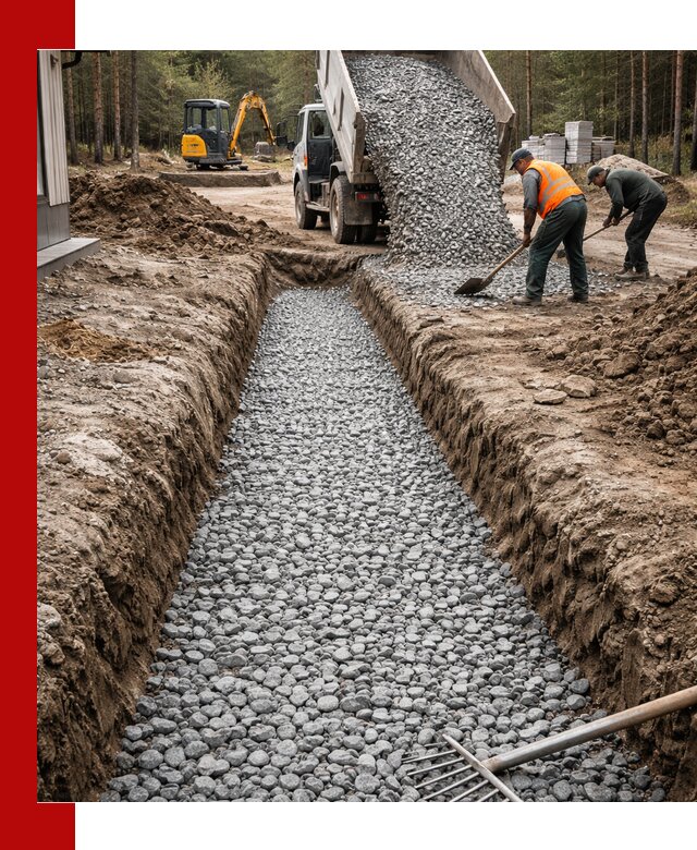 Щебень для дренажа с доставкой в Сегеже высокого качества