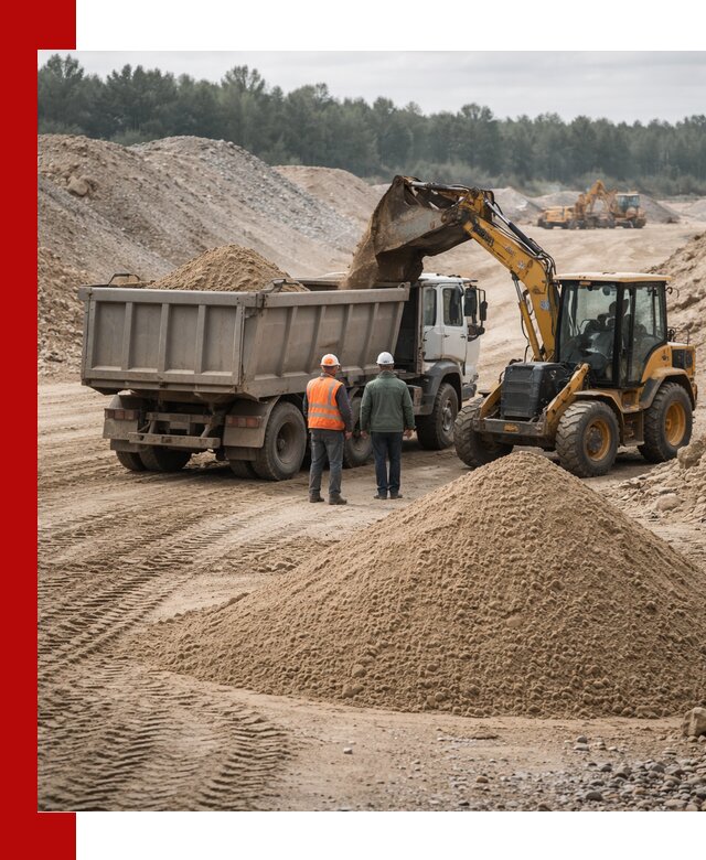 Карьерный среднезернистый песок с доставкой в Сегеже