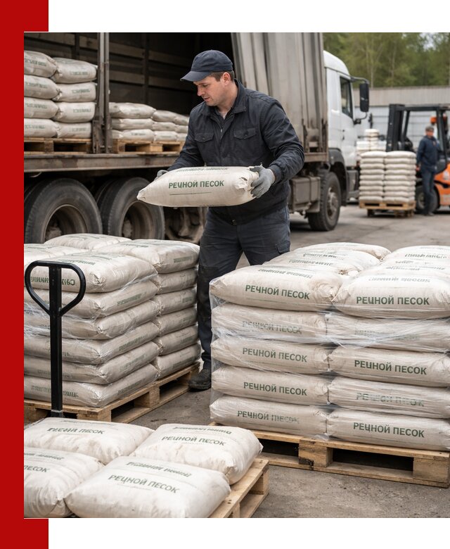 Речной песок в мешках с доставкой в Сегеже