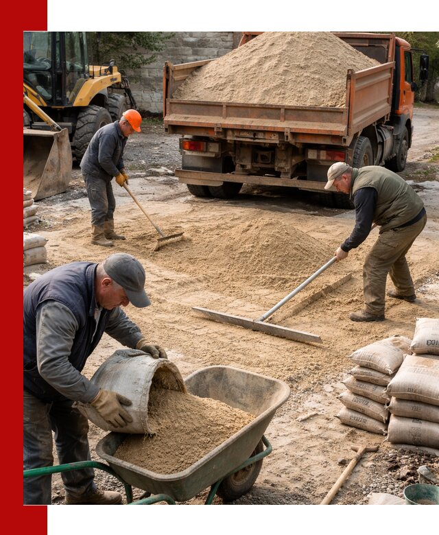 Поставка песка для стяжки в Сегеже с быстрой доставкой