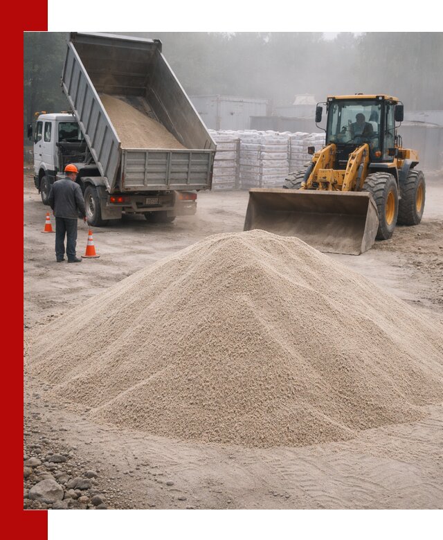 Кварцевый песок фракция 0–8 для стройработ в Сегеже