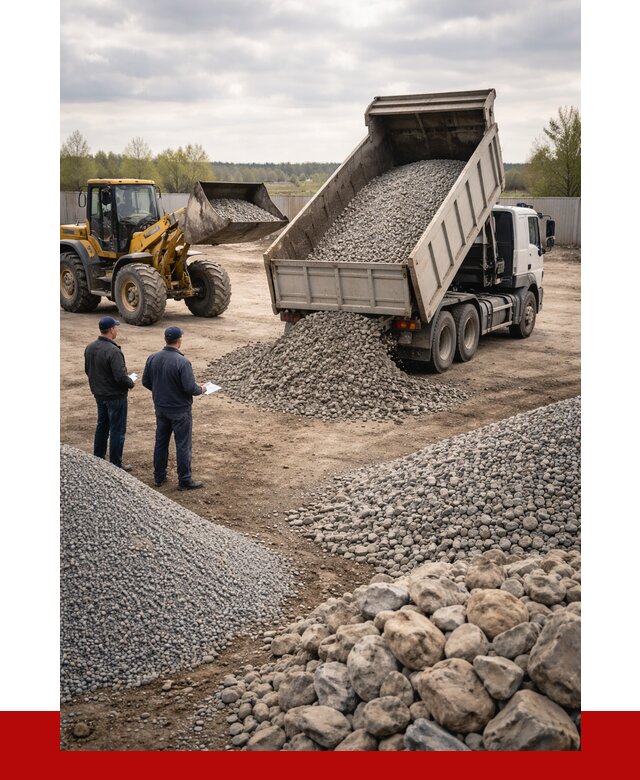 Гравий и камень с доставкой в Сегеже от 4370 р. - ПРОНЕРУДСгж