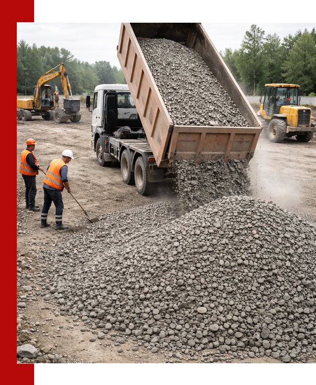 Доставка гравия фракции 40-70 в Сегеже оптом и в розницу