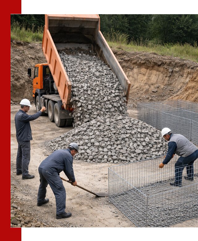 Камень для габионов с доставкой в Сегеже быстро и надёжно