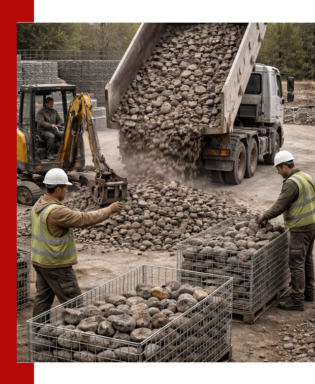 Камень для габионов фракция 100–201 в Сегеже