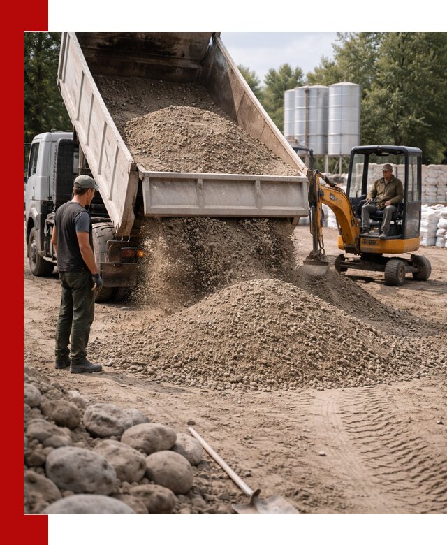 Доставка ПГС С3 в Сегеже самосвалами и миксерами