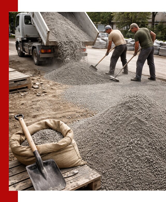 Отсев для тротуарной плитки в Сегеже — доставка и укладка