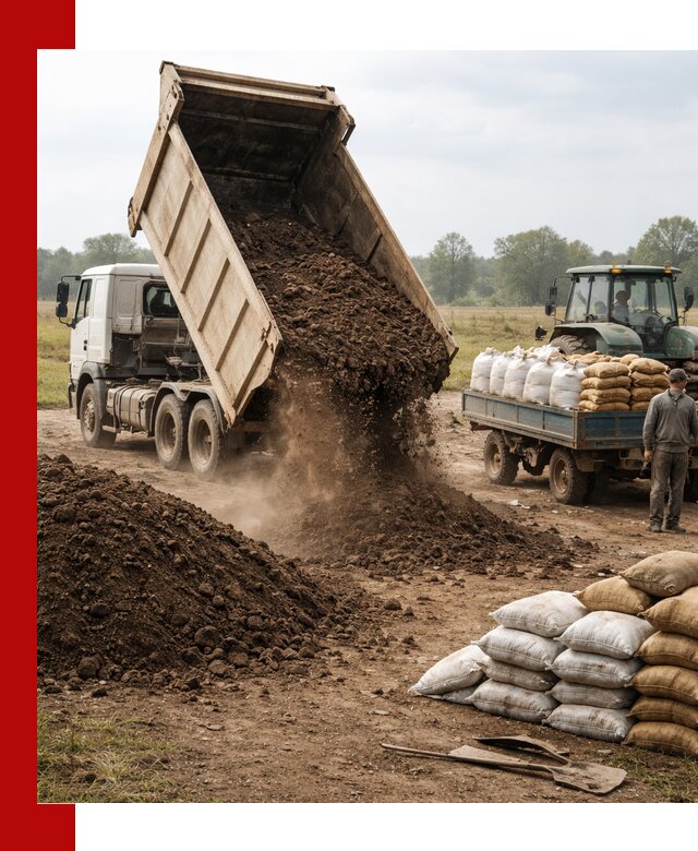 Доставка грунта и удобрений оптом в Сегеже для сельхоз и строительства