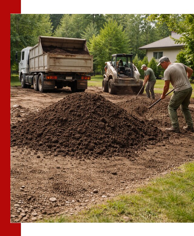 Доставка и укладка грунта для газона в Сегеже