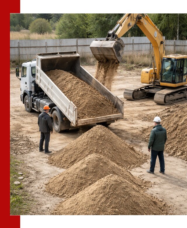 Доставка супеси вагонными и автопартиями в Сегеже