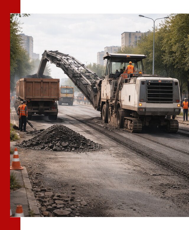 Фрезерованный асфальт в Сегеже — удаление и вывоз старого покрытия