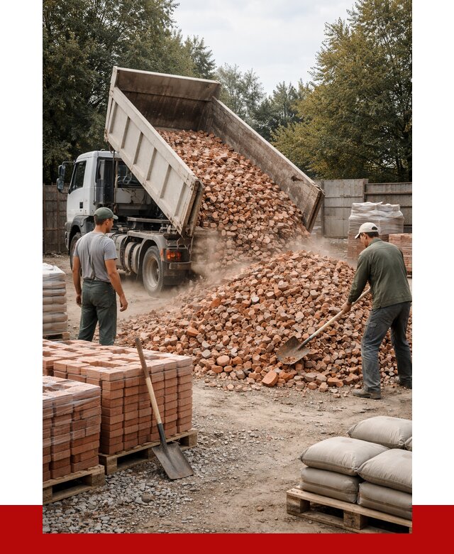 Бой кирпича в Сегеже с доставкой от 4370 руб/куб | ПРОНЕРУДСгж