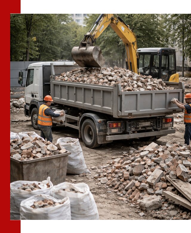 Вывоз строительного мусора в Сегеже с самосвалами и контейнерами
