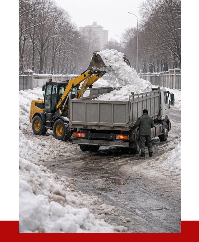 Вывоз снега с погрузкой в Сегеже от 3642 р. ПРОНЕРУДСгж